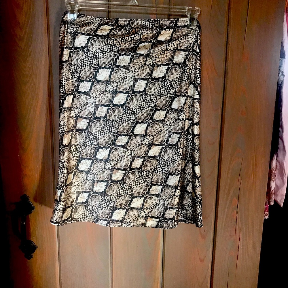 Snake skin, pull on, skirt